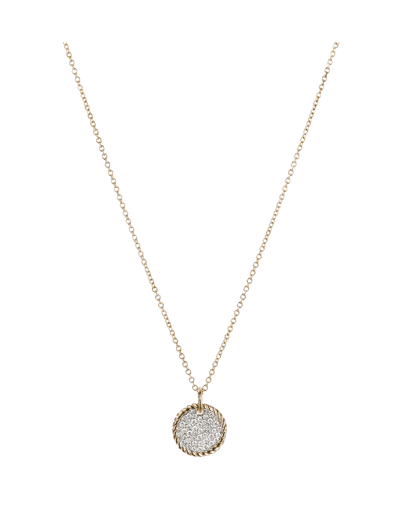 David Yurman Cable Collectibles Pavé Charm Necklace with Diamonds