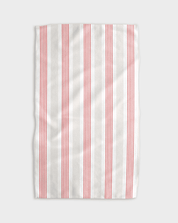 Geometry House Earn Your Stripes Candy Apple  Towel