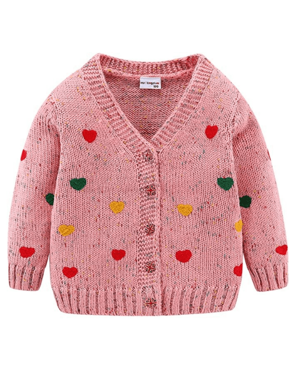 Little Girls Colorful Love Cardigan - The Buy Guide