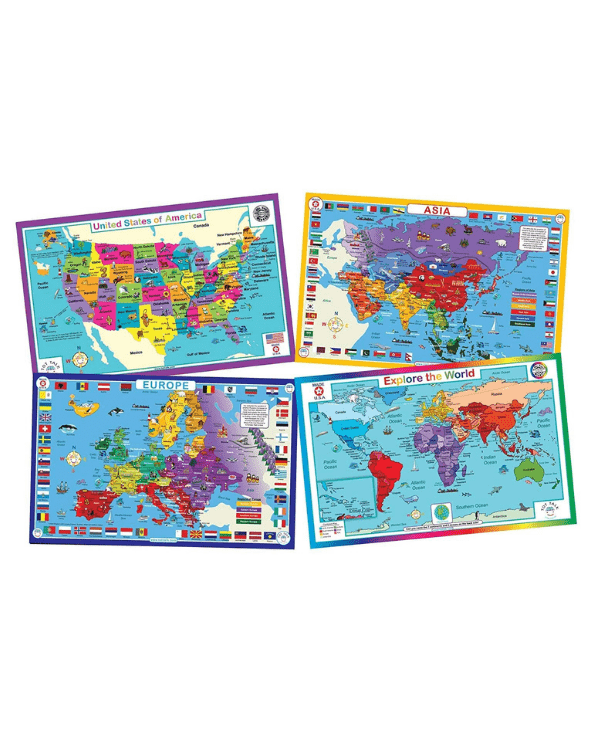 Educational Kids Map Placemats