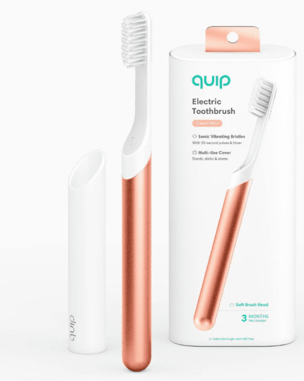 Quip Metal Electric Toothbrush + Travel Case