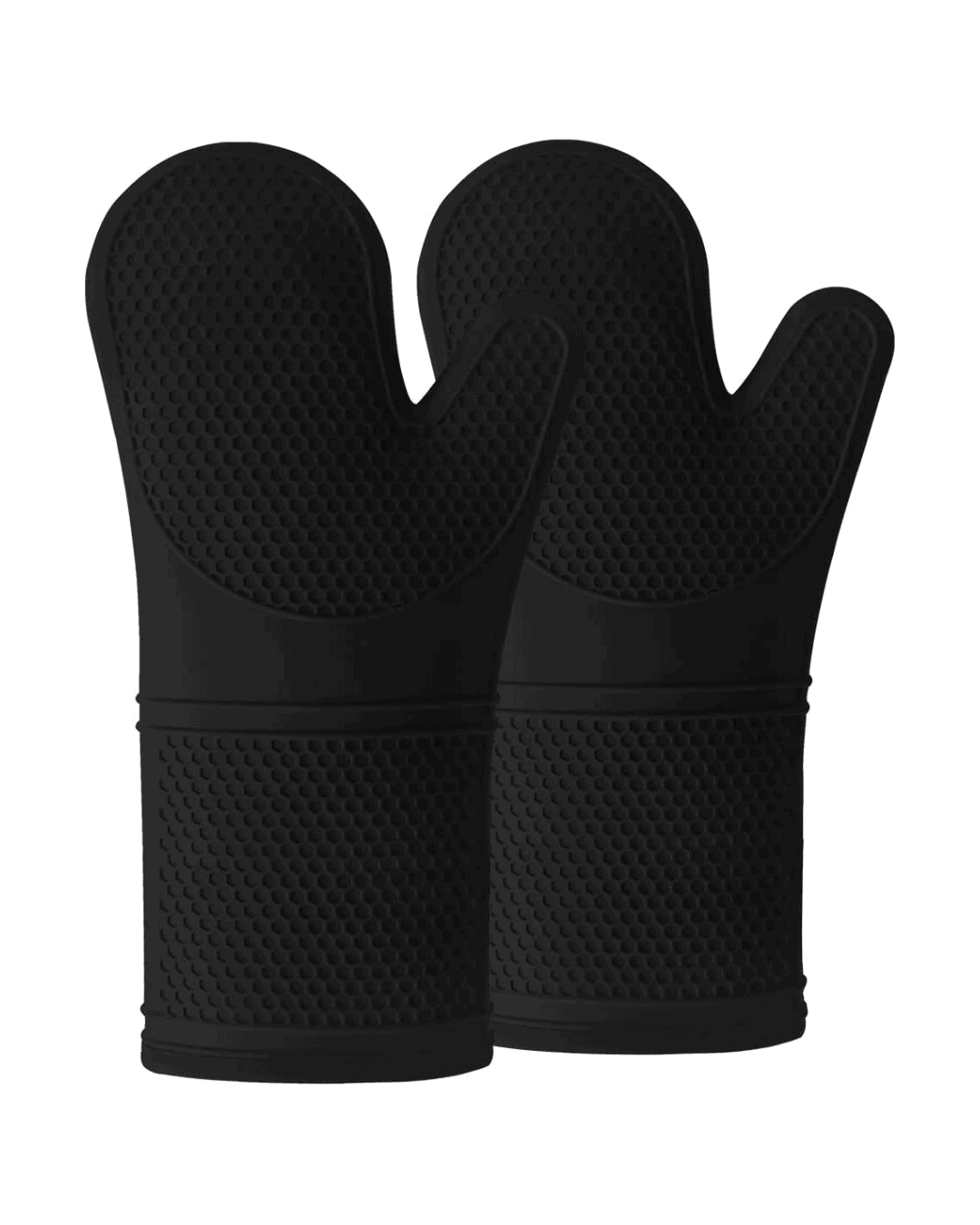 Extra Long Heat Resistant Silicone Oven Mitts