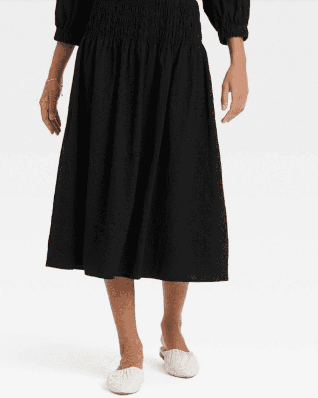 Women’s Smocked Waist Midi Skirt