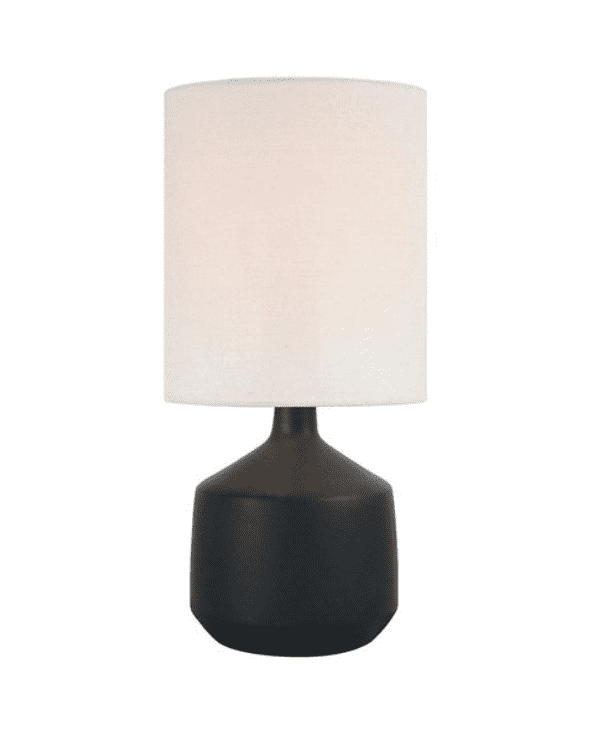 Matte Black Modern Table Lamp