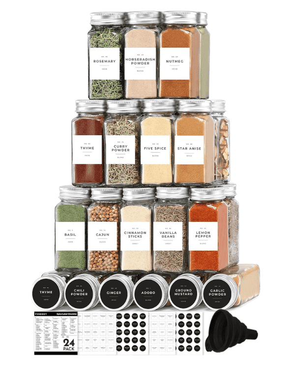 Spice Jars With Labels