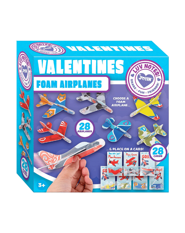 Foam Airplanes Valentine Cards