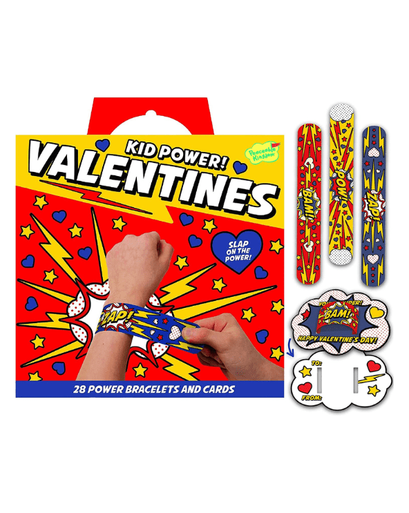 Superhero Slap Bracelet Valentines Day Cards