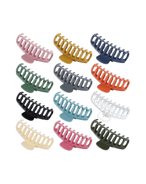 12 Pack Hair Claw Clips