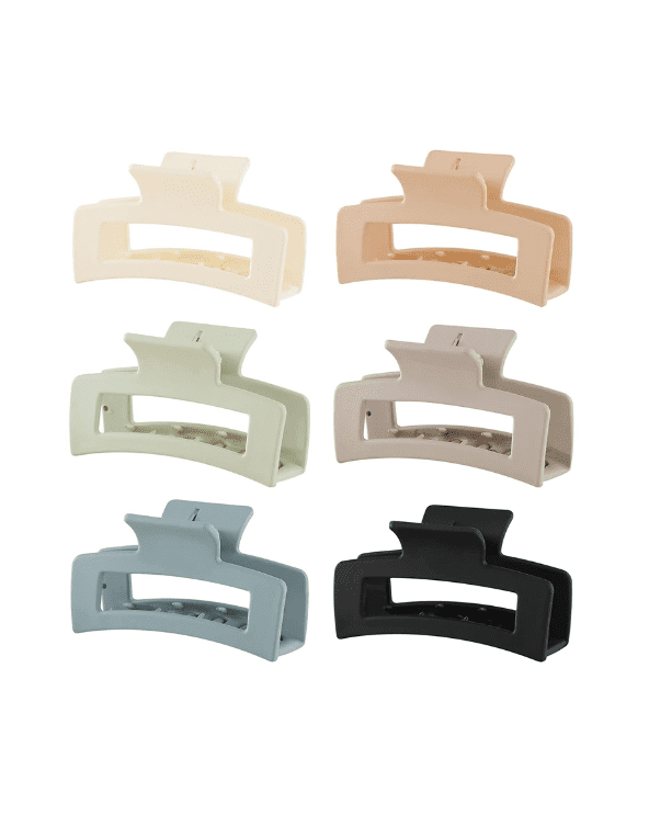 6 Pack Square Claw Clips