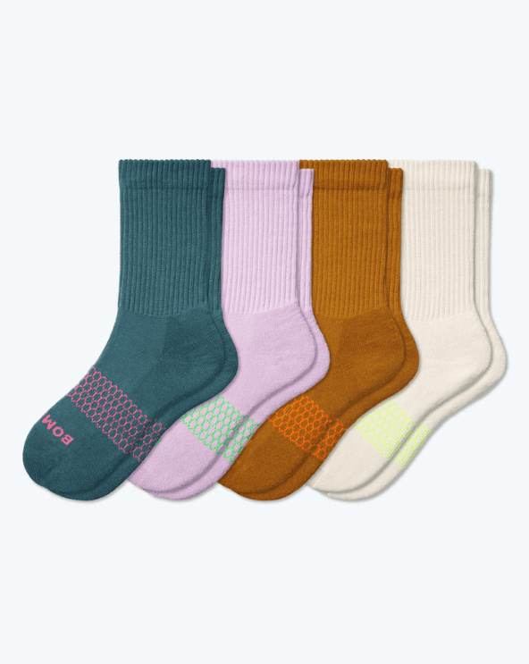 Bombas Youth Solids Calf Sock 4-Pack