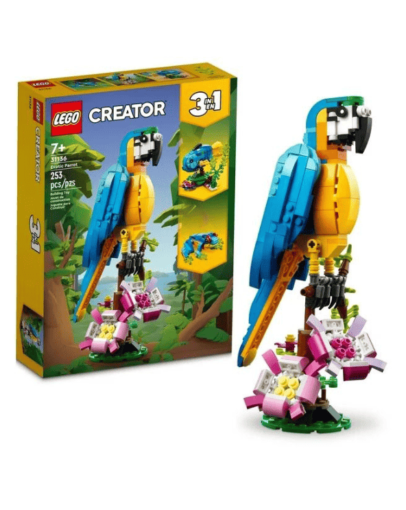 Lego 3 in 1 Exotic Parrot Building Toy Set