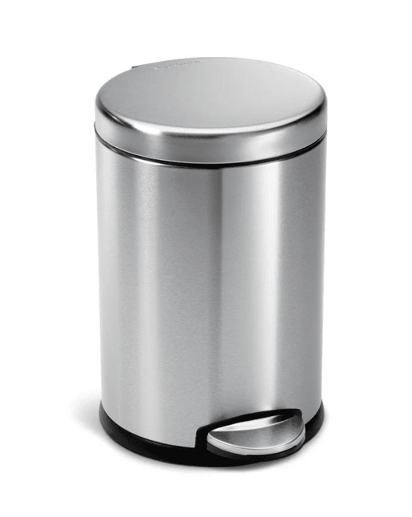 Simplehuman Round Steel Step On Trash Can