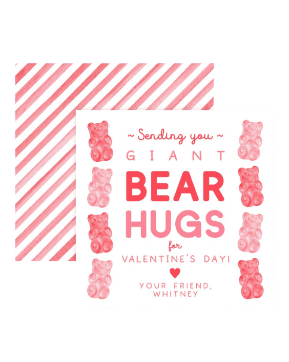 Printable Gummy Bear Valentine’s