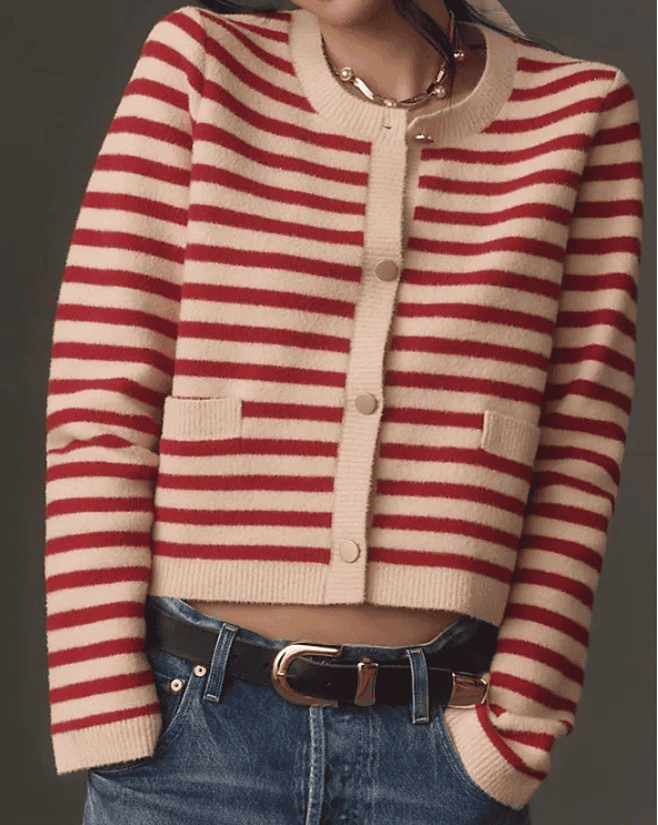 NVLT Striped Coatigan Sweater