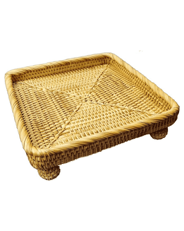 Square Rattan Serving Basket