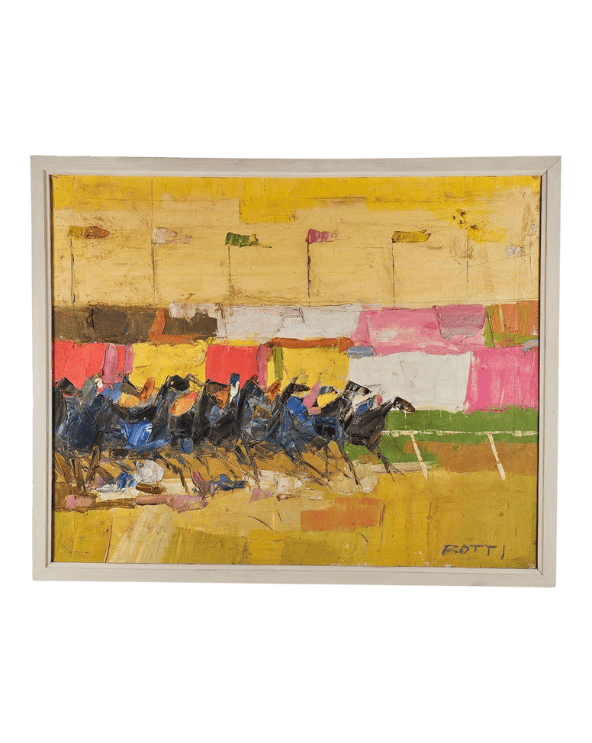 Horse Racing Canvas Painting