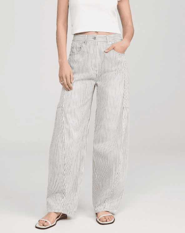 Striped Denim Jeans