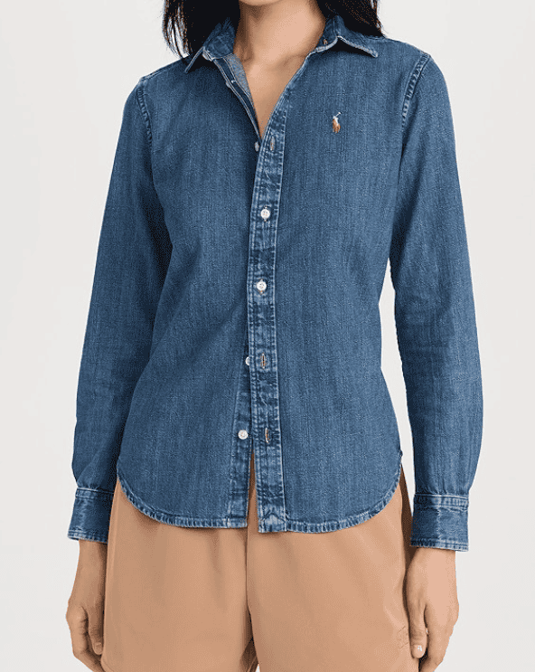 Denim Long Sleeve Button Down