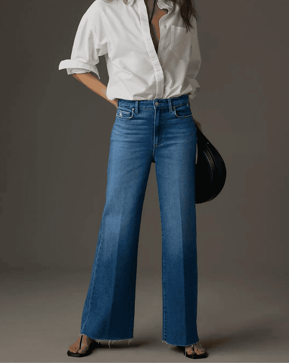 Paige Anessa High-Rise Wide-Leg Jeans