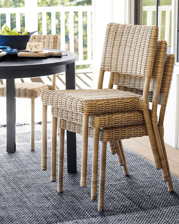 Wicker Stacking Outdoor Dining Chair