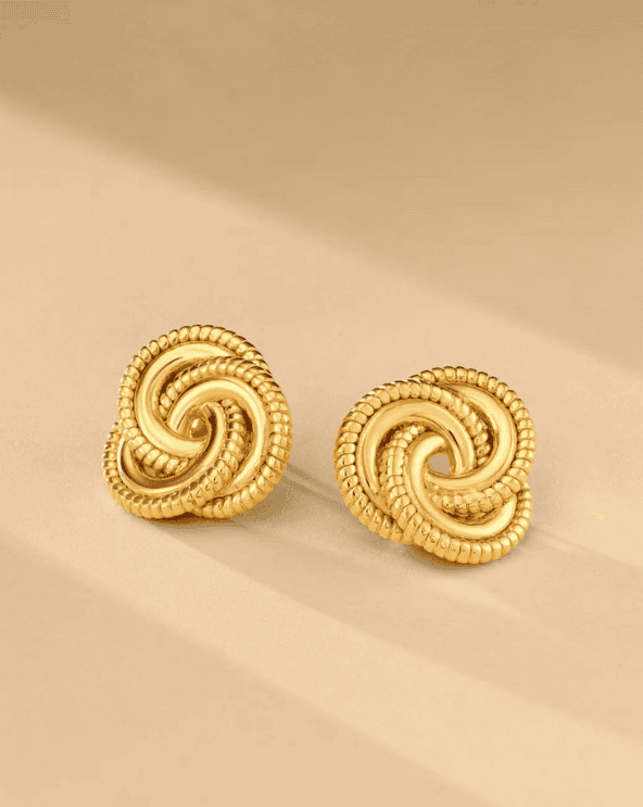 Gold Spiral Earrings
