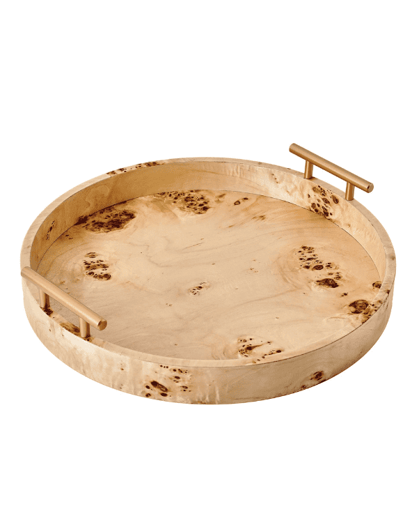 Burlwood Tabletop Tray