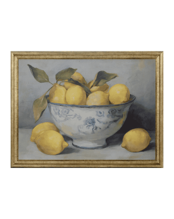 Lemons Framed Canvas