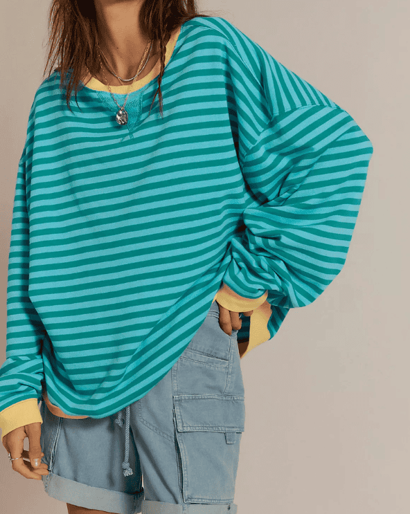 Striped Oversized Sweatshirt