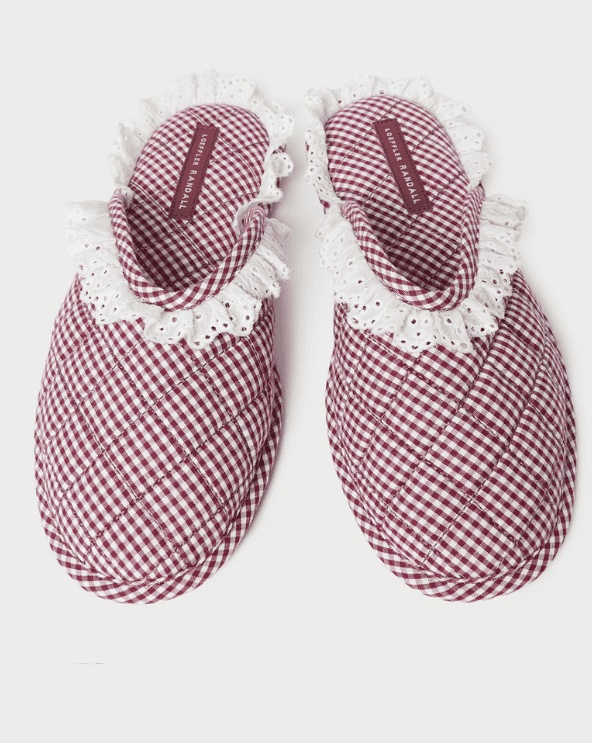 Gingham Slippers