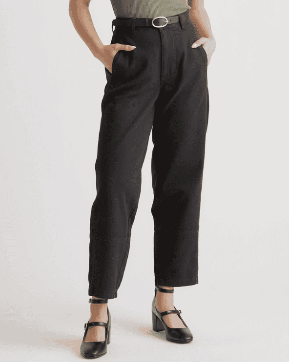 Cotton Twill Barrel Pants