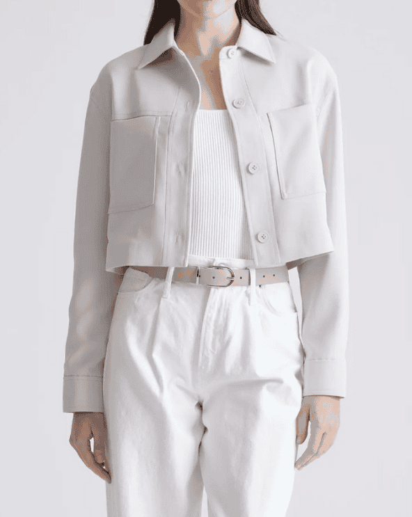 Stretch Crepe Cropped Jacket