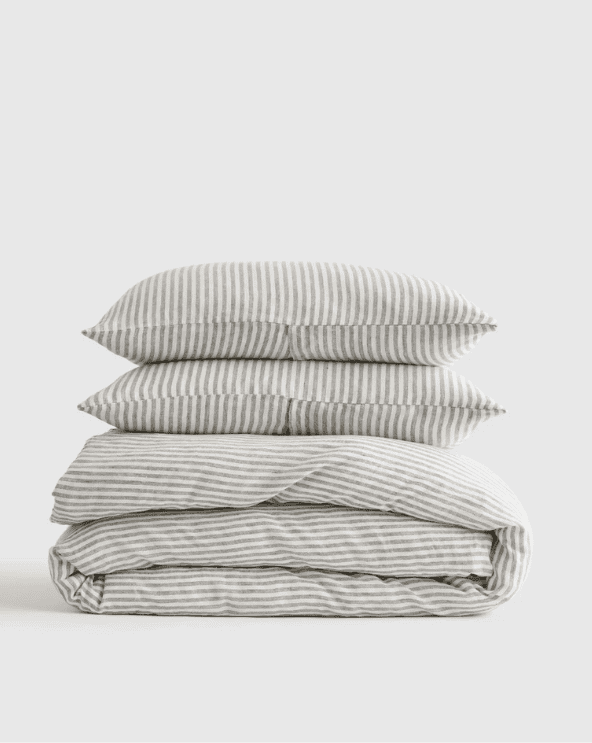 Striped Linen Duvet Cover