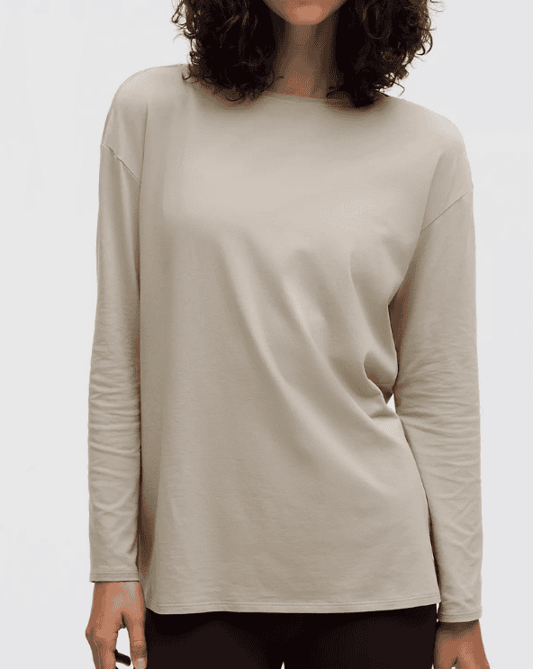 Boat Neck Long Sleeve Shirt