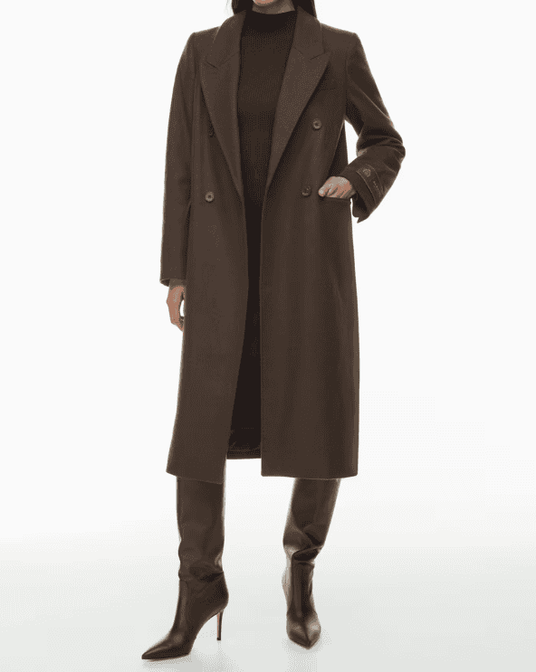 Double-Breasted Italian Wool Coat