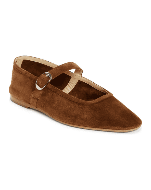 Suede Mary Jane Flat