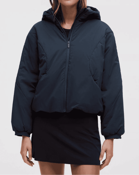 Water-Resistant Insulated Hooded Jacket