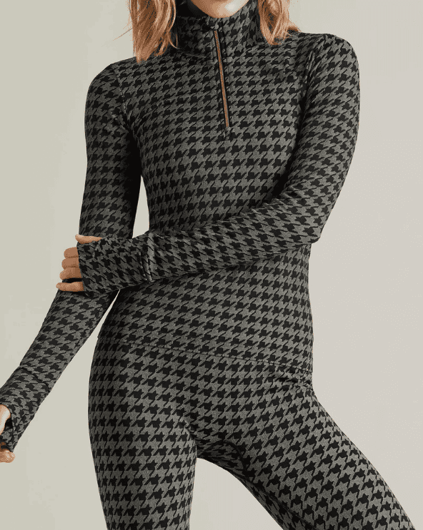 Houndstooth Seamless 1/4 Zip