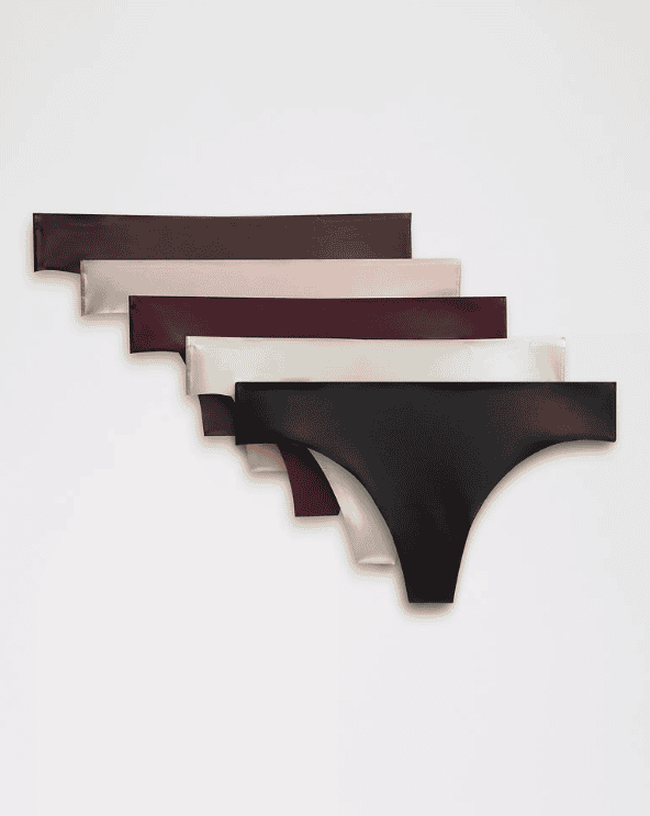 InvisiWear Mid-Rise Thong Underwear