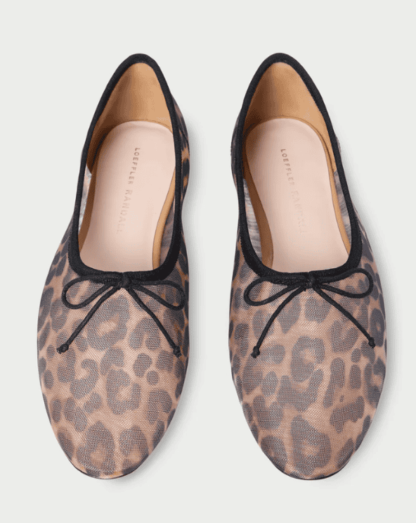 Leopard Mesh Ballet Flat