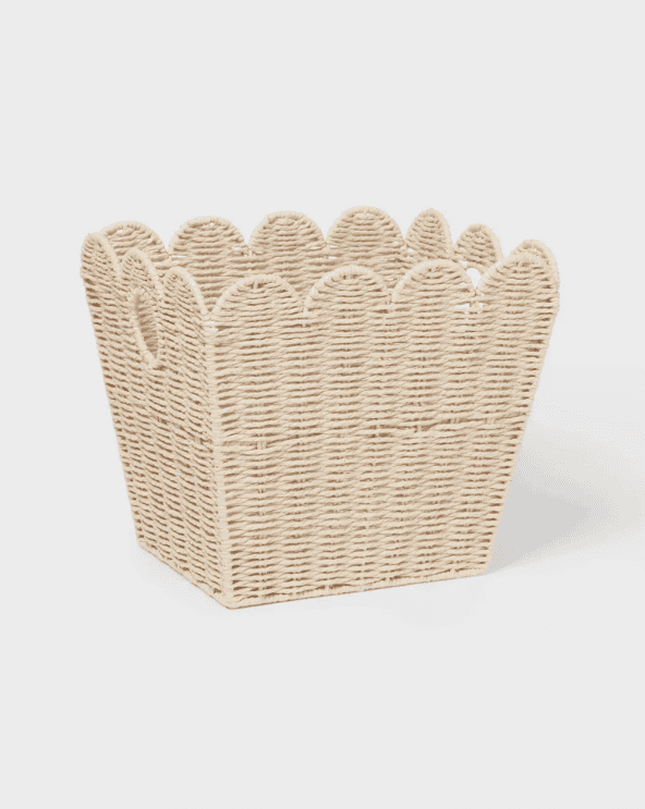 Woven Scalloped Basket