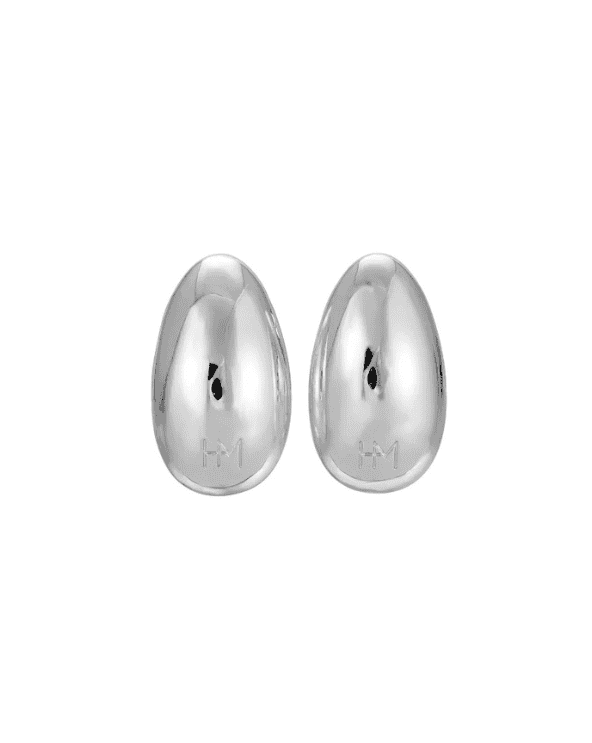 Bean Silver Earrings