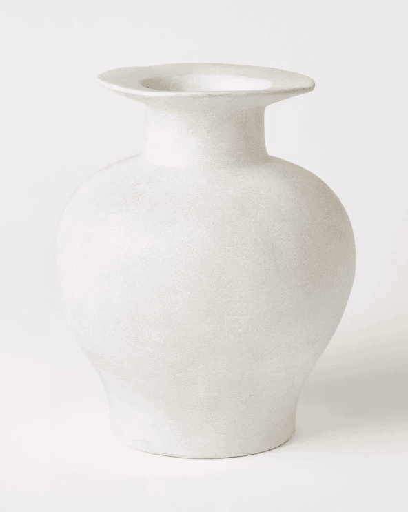 Exaggerated Rim Ceramic Vase