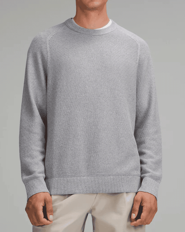 Textured Knit Crewneck Sweater