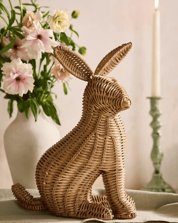 Wicker Sitting Bunny