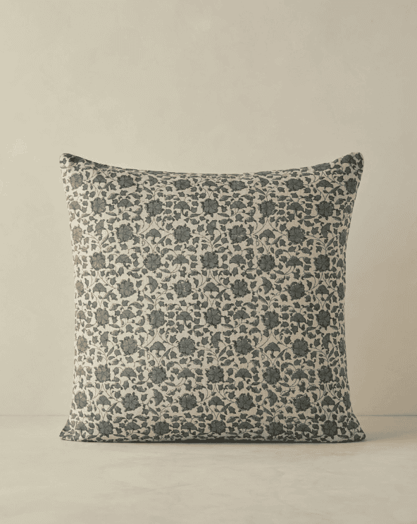 Blue Floral Pillow