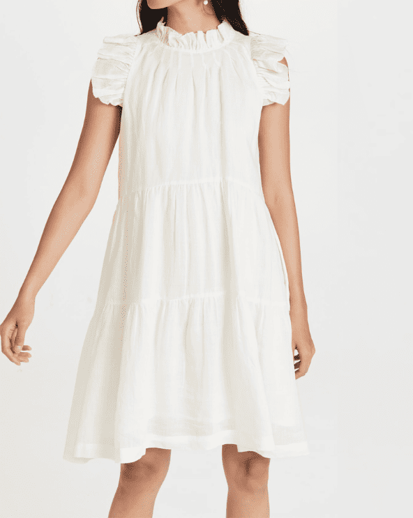 Sea Flutter Sleeve Dress