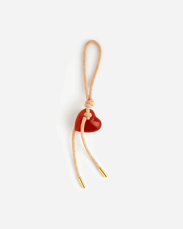 Carved Heart Bag Charm