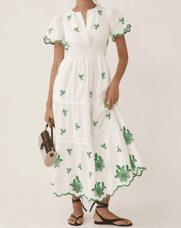Green Eyelet Somerset Dress