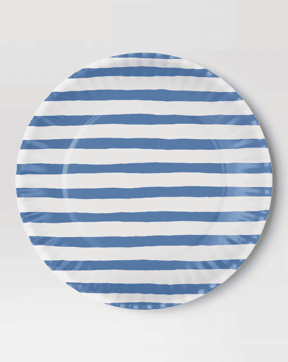 Melamine Striped Dinner Plate