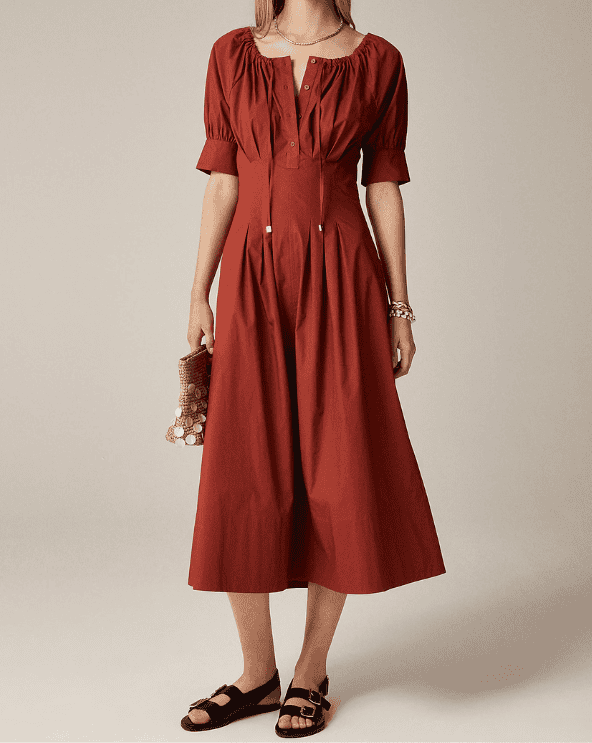 Cinched-Waist Shirtdress